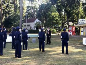 佐倉警察署女性警察官チーム「さくら」発足式で挨拶する北村市長