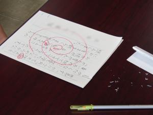 硬筆が完成した様子1枚目