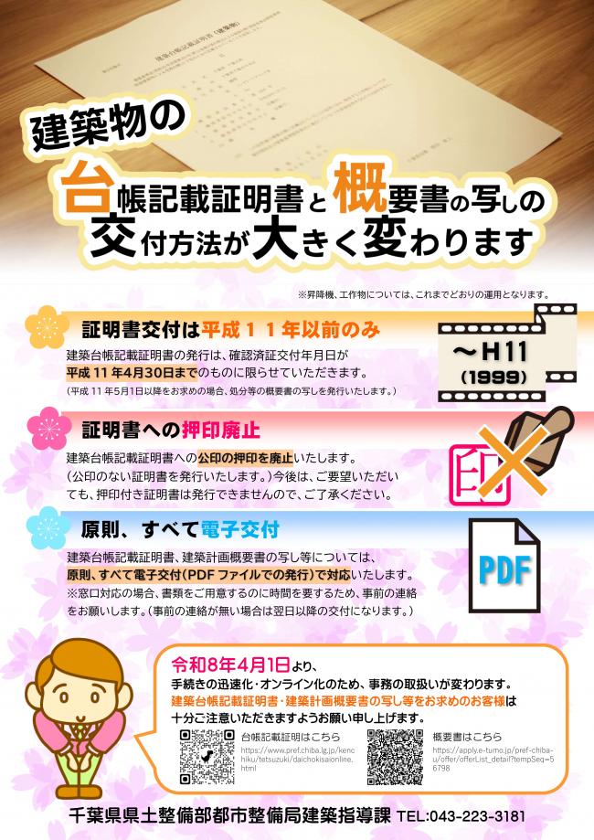 交付方法変更チラシ
