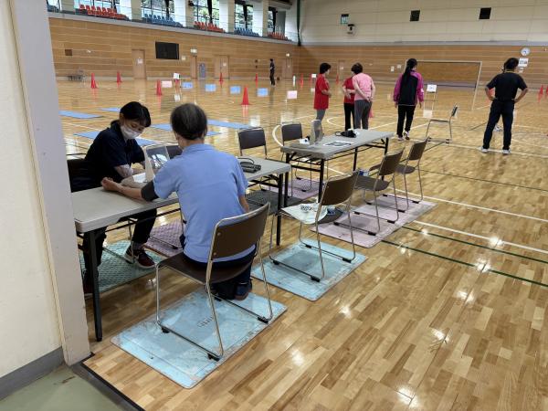 血圧測定の様子
