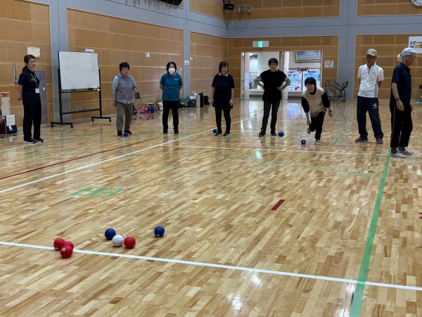 ボッチャ試合の様子