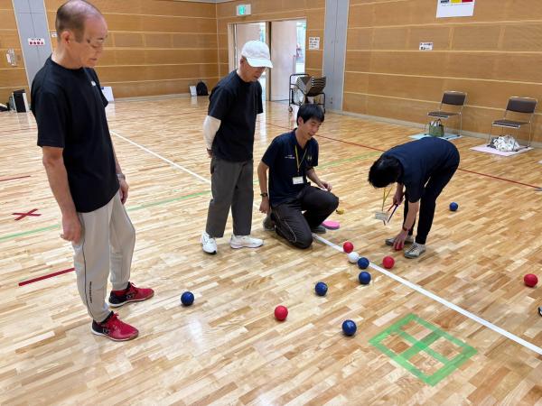 ボッチャ試合終了