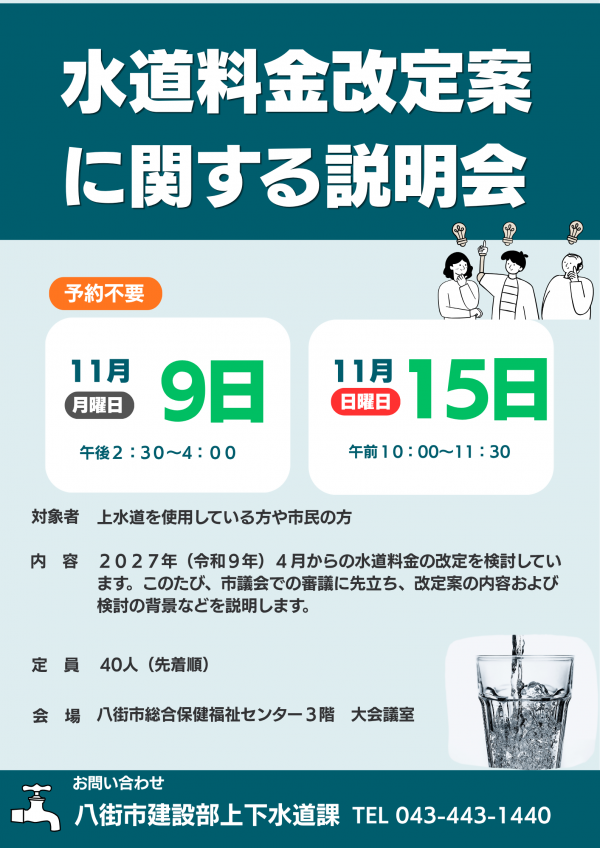 料金改定案に関する市民説明会のポスター