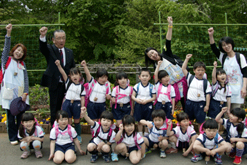 川上幼稚園児とのたけのこ掘り