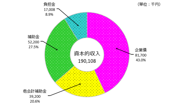 令和3年度資本的収入の円グラフ
