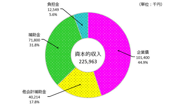 令和4年度資本的収入の円グラフ