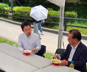 『八街！激うま！ラーメン祭』に千葉県知事が来訪されました。