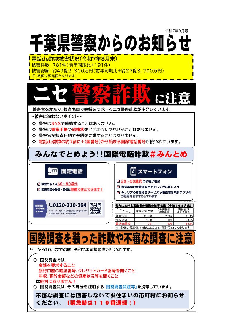 千葉県警からのお知らせ