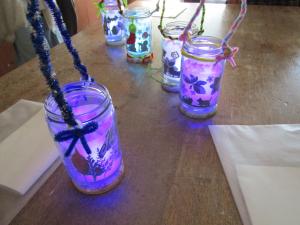 ライトアップしている様子