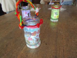 ライトアップしている様子