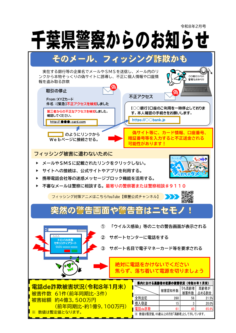 千葉県警からのお知らせ（2月号）