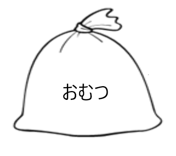紙おむつを透明・半透明の袋でごみ収集場所から収集します